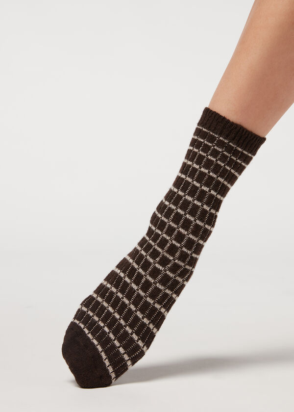 Short Socks with Cashmere and Glitter