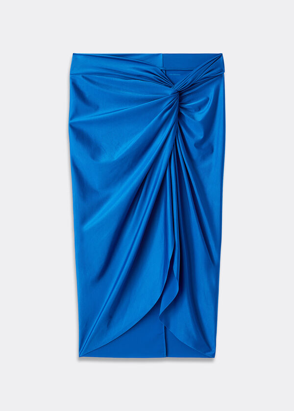 Shiny Satin Pareo Skirt