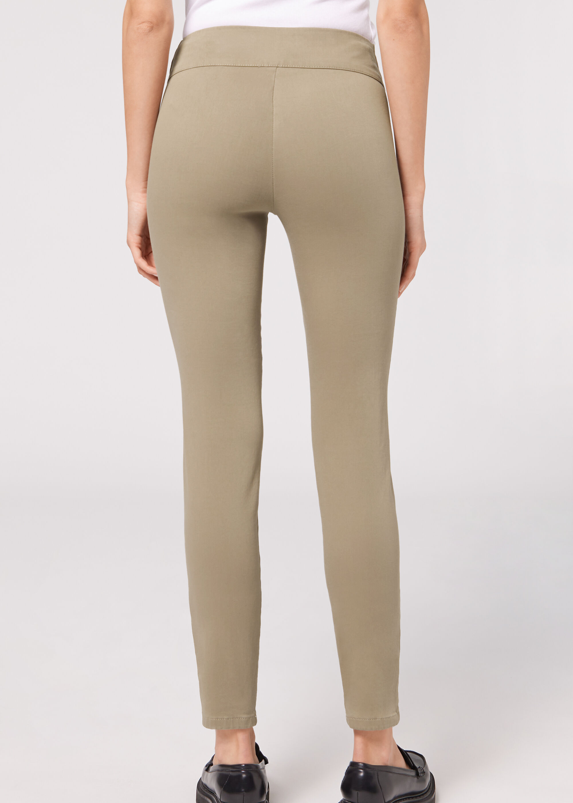 Leggings en denim skinny taille haute