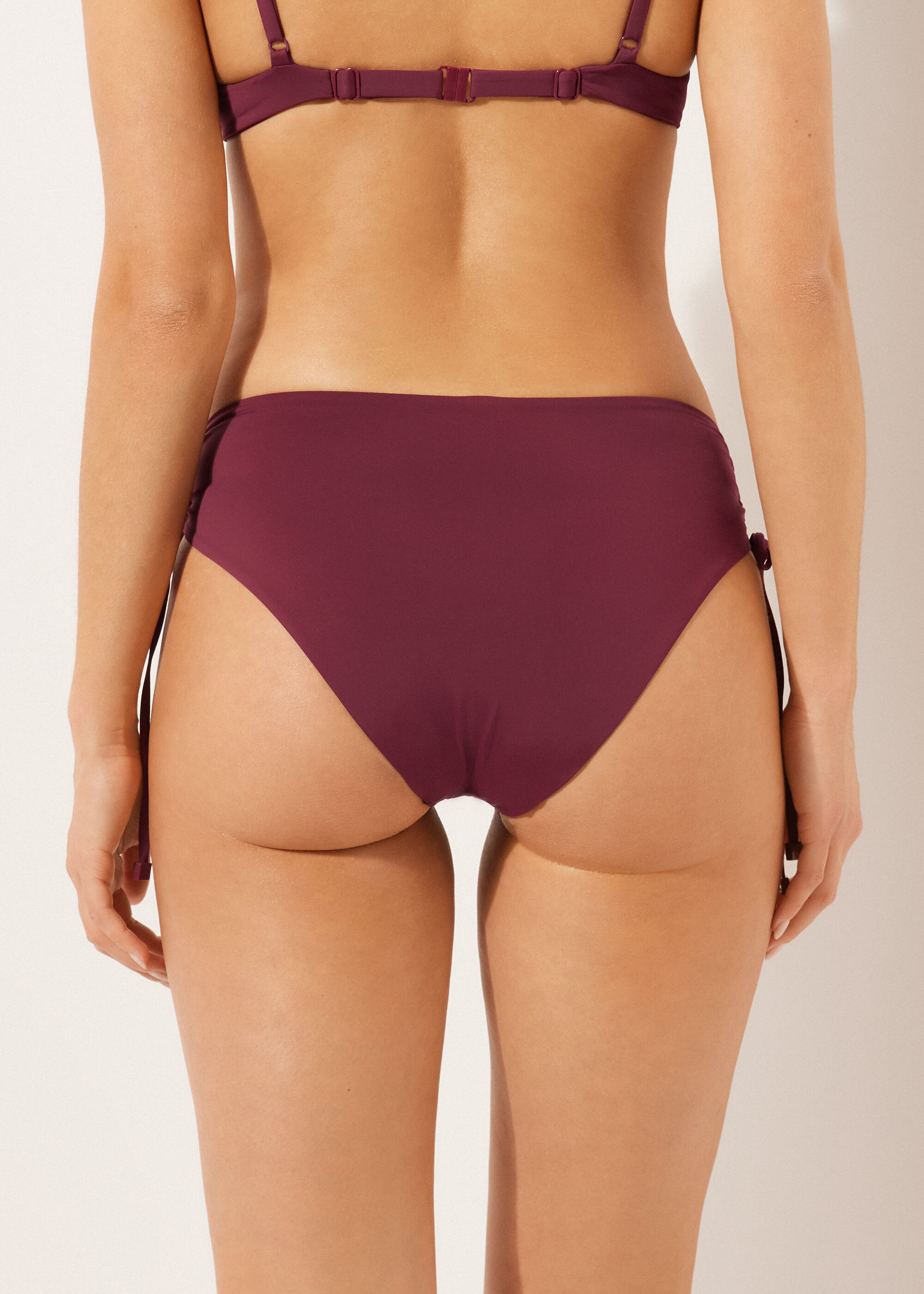 High Waist Drawstring Swimsuit Bottom Indonesia