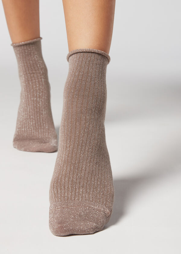 Short Socks with Glitter