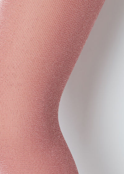 Dievčenské nepriehľadné 70-denové trblietavé pančuchové nohavice
