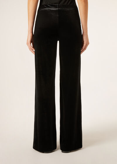 Velvet Palazzo Trousers