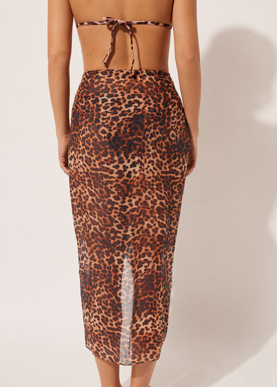 Long Tropical Print Sarong