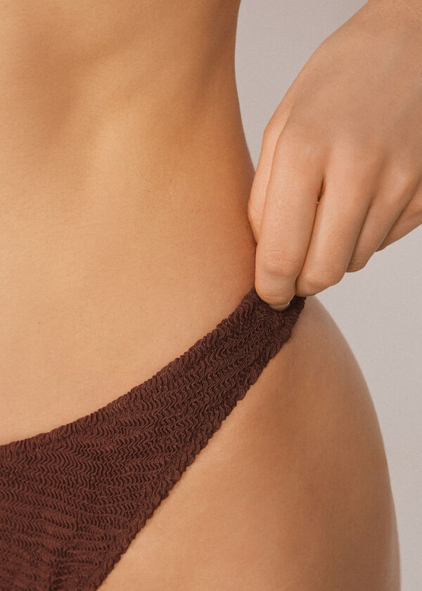 Brazilian Bikini Bottoms Crinkle Waves