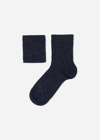 Girls’ Short Socks with Cashmere