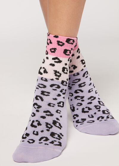 Κοντές Κάλτσες με Animal Print