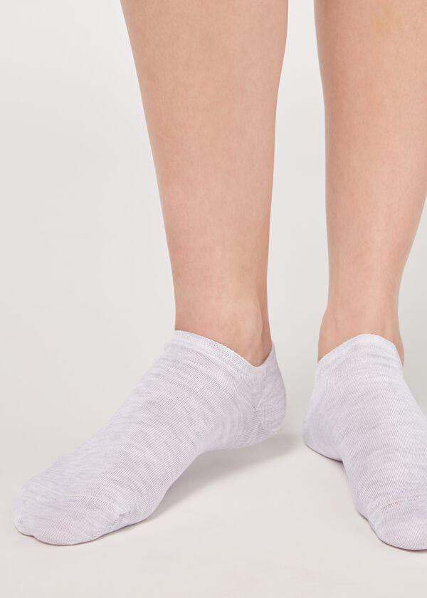 Chaussettes invisibles unisexes en coton