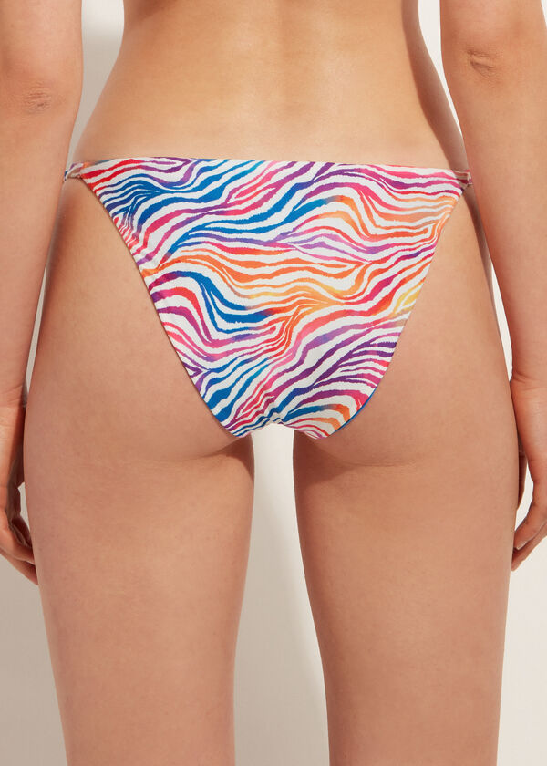 Zebra-Print Swimsuit Bottom Malaga