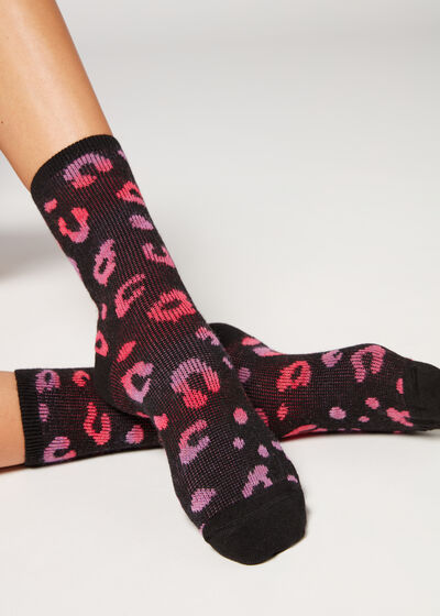 Spotted Cashmere Short Socks