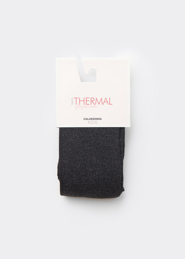 Girls' Thermal Tights with Glitter