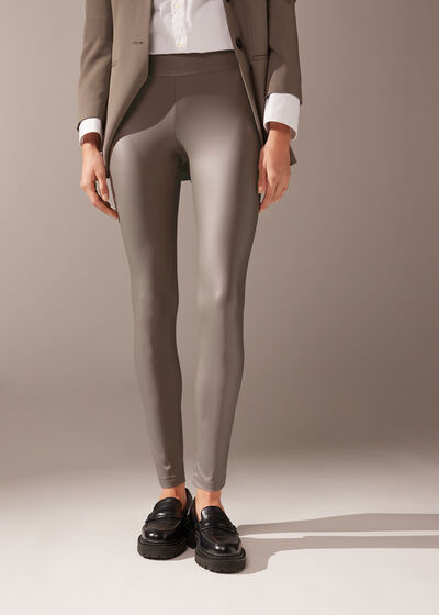 Leather Look Leggings: Shiny and Stretchy Styles