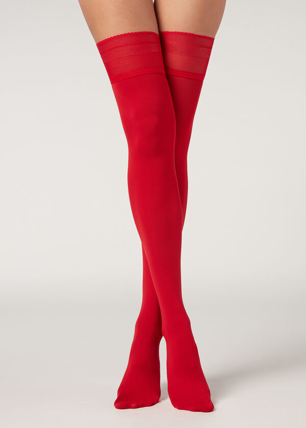 Opaque soft touch Thigh-Highs