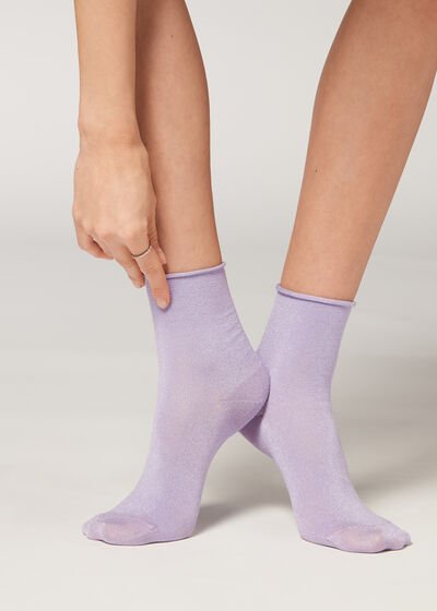 Kurze Socken mit Glitzer