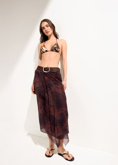Long Tropical Print Sarong
