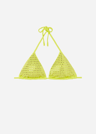 Háromszög Fazonú Bikini Felső Kivehető Kosárbéléssel Luxury Stones