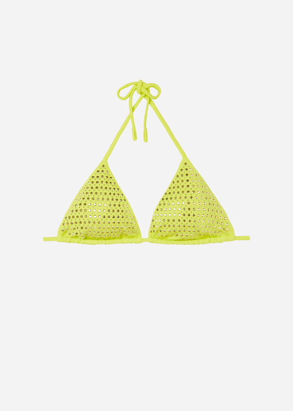 Triangelformad bikiniöverdel med uttagbar vaddering Luxury Stones