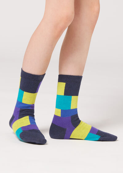 Krátké dětské vzorované ponožky