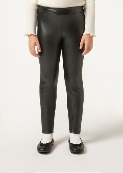 Bőrhatású Kislány Thermo Leggings