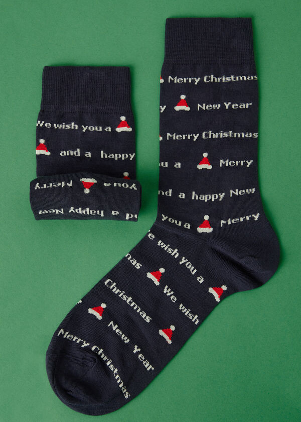 Chaussettes courtes Famille Noël pour homme