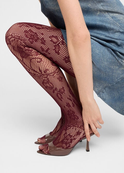 Liberty Floral Fishnet Tights