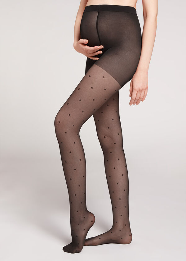 Collant Maternité à Pois