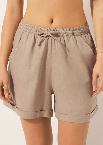 Linen and Viscose Shorts
