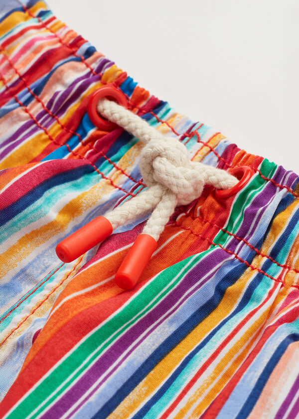 Boys’ Striped Boxer Swim Shorts Formentera