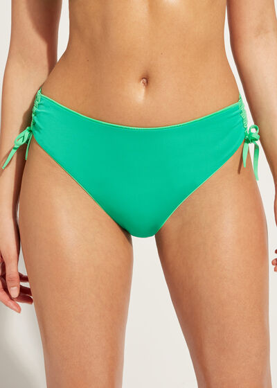 Drawstring High-Waisted Bikini Bottoms Indonesia