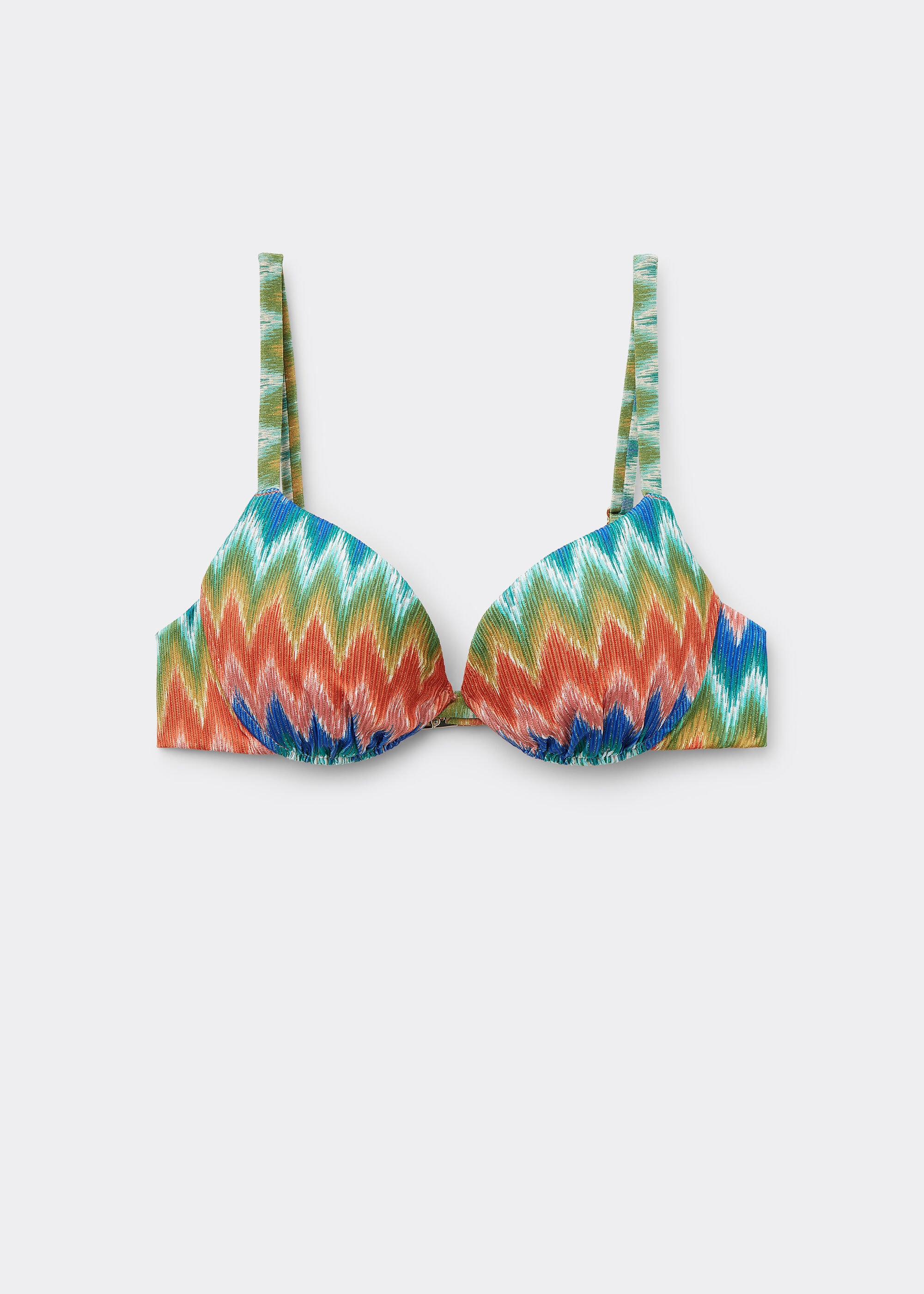 Super-Push-Up Bikini Top Elegant Chevron