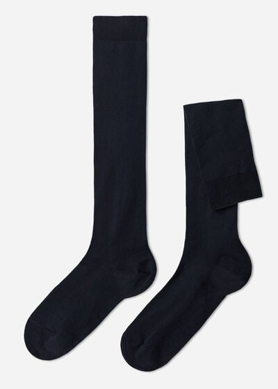 Ανδρικές Μακριές Κάλτσες από Ελαστικό Βαμβάκι