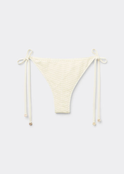 Bas de maillot brésilien à lanières Classic Crochet