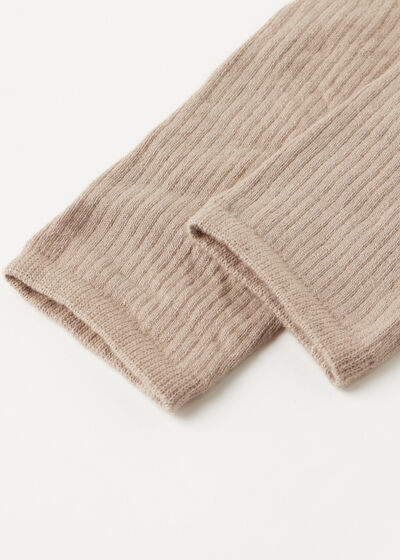 Kurze gerippte Socken aus Soft-Baumwolle