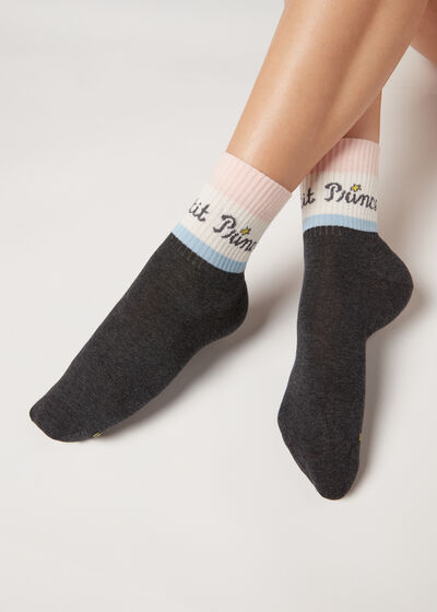 The Little Prince Short Socks with Text