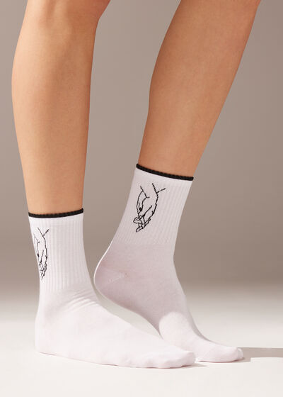 Chaussettes courtes style romantique