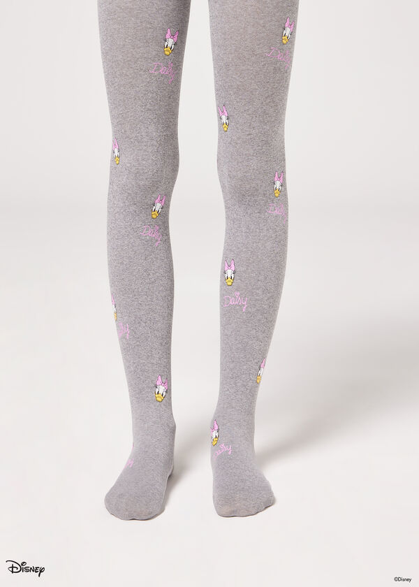 Dievčenské 50-denové pančuchové nohavice z melanžového mikrovlákna s motívom Daisy Disney