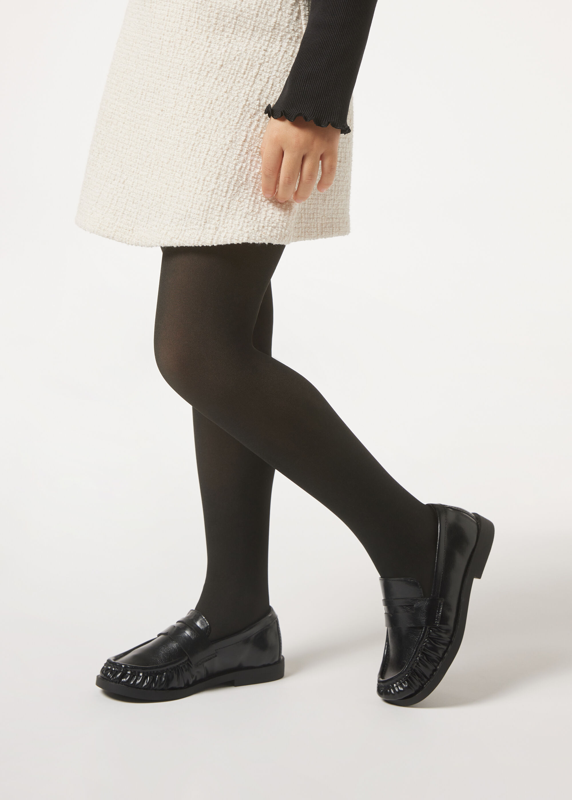 Collant polaire effet transparent fille