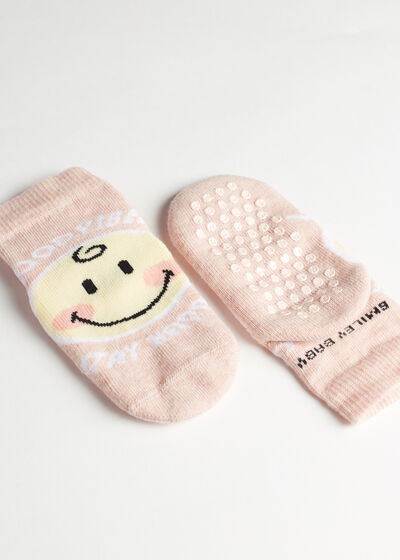 Șosete antiderapante Smiley Baby® pentru Nou-născuți