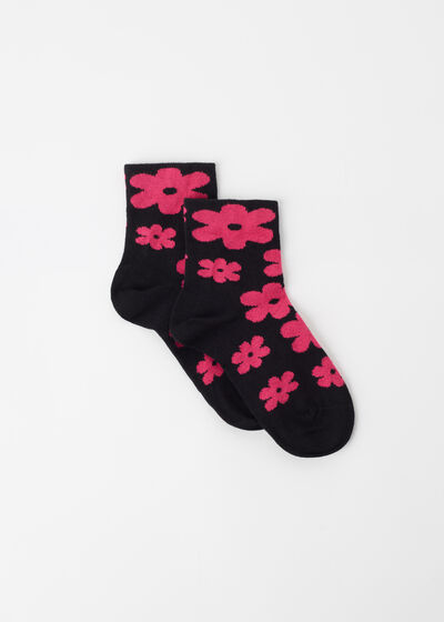 Kurze Socken Blumenmuster für Mädchen