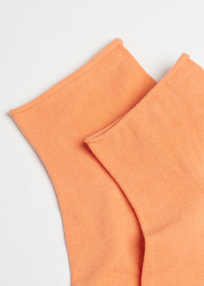 Cuffless Short Socks in Cotton