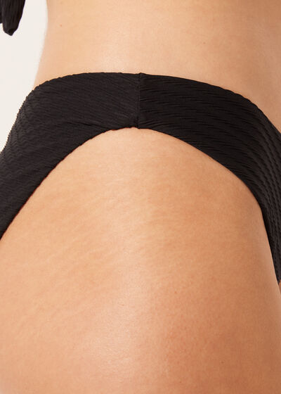 Bikini Bottoms 3D Black Waves