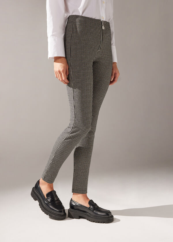 Skinny Soft Touch-Leggings mit Reißverschluss