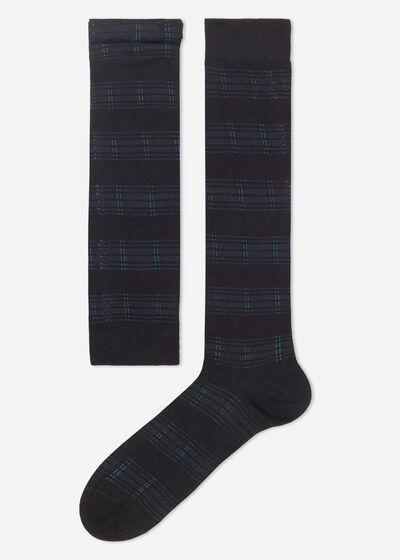 Chaussettes longues en fil d'Écosse classiques pour homme