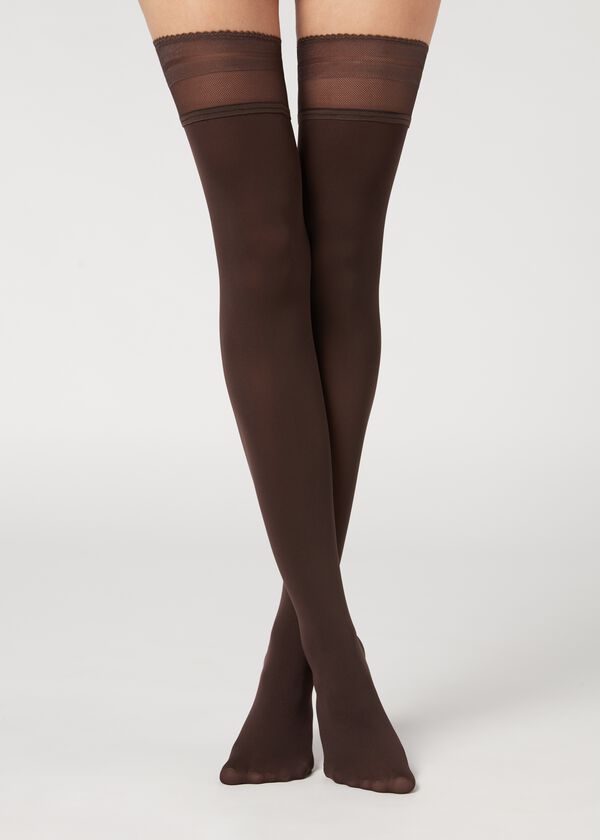 Opaque soft touch Thigh-Highs