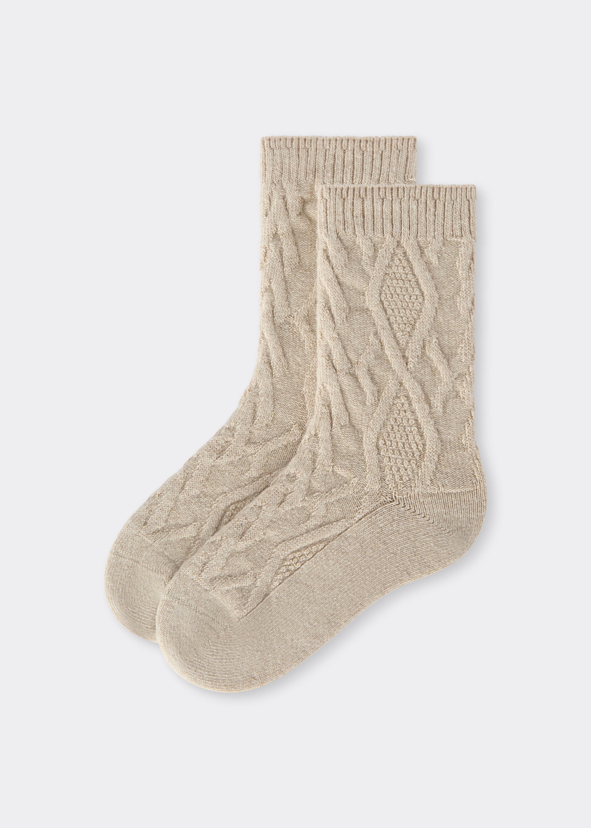 Socken mit Kaschmir und Rautenmuster