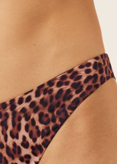 Bas de maillot brésilien Brown Animalier