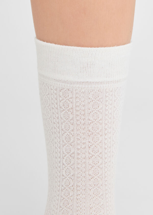 Patterned Socks with Cashmere