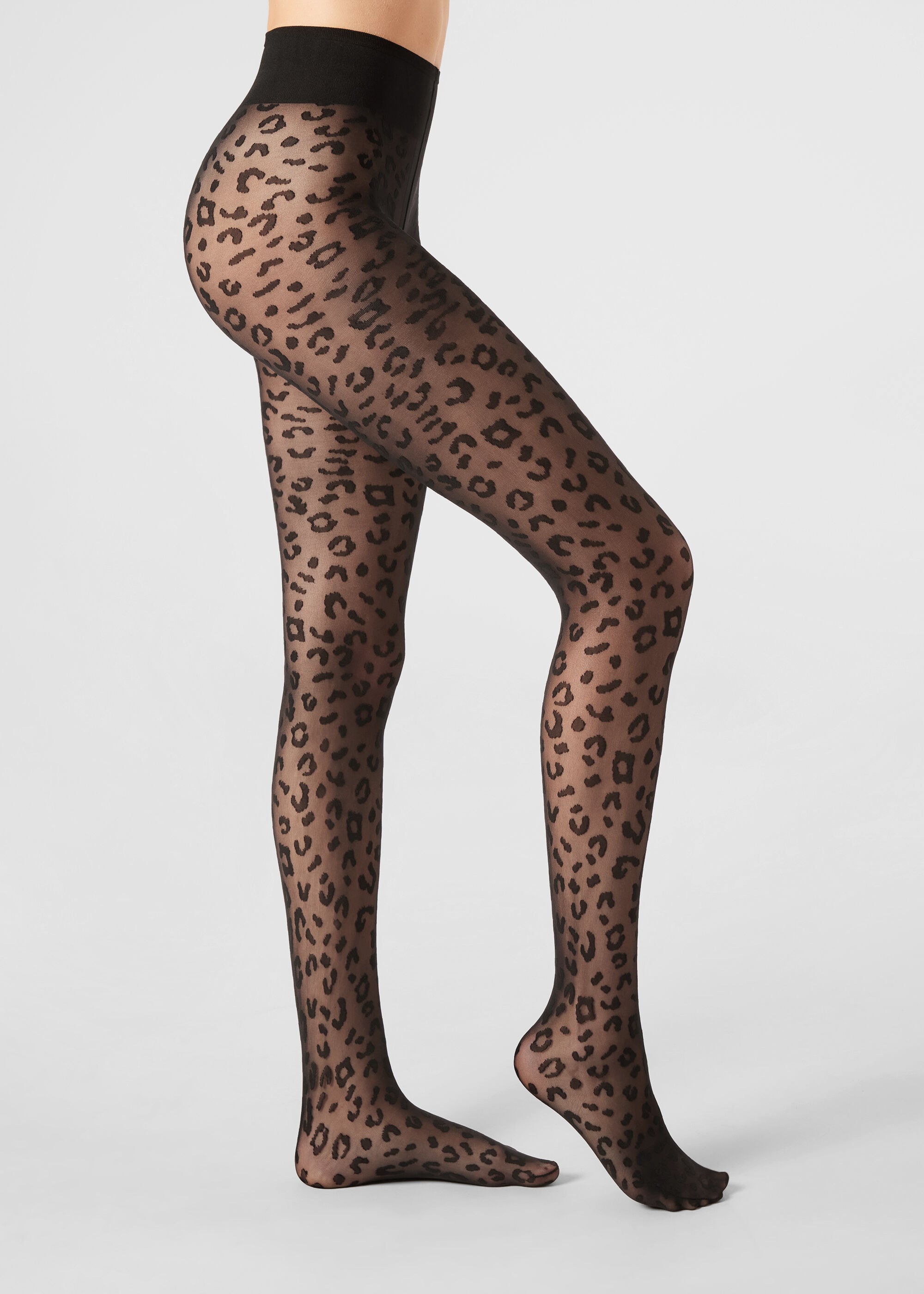 Medias de leopardo transparentes