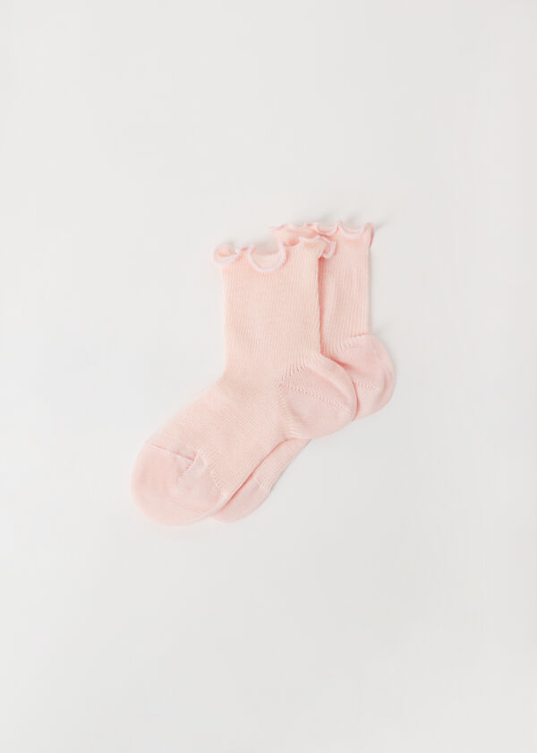 Fitilli Kısa Kız Çocuk Çorabı