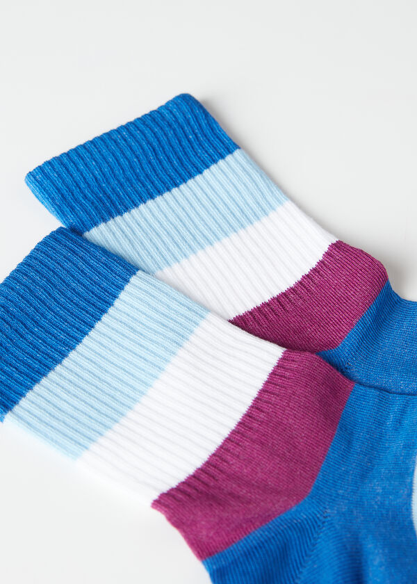 Stripe Patterned Short Socks